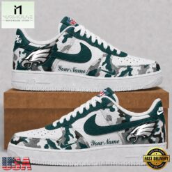 Philadelphia Eagles NFL Team Camo Air Force 1 Shoes Sneakers, NFL Team AF1 Shoes Philadelphia Eagles Nfl Team Camo Air Force 1 Shoes Sneakers