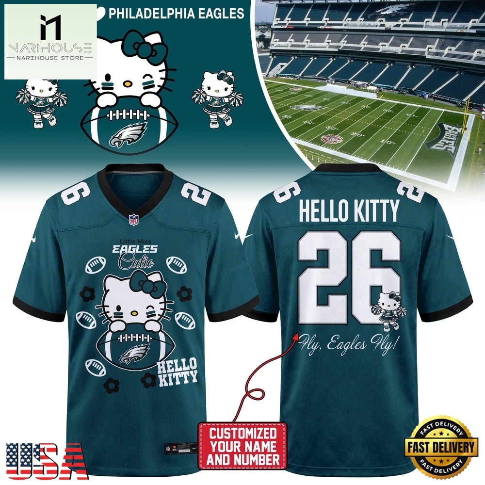 Philadelphia Eagles NFL x Hello Kitty 2026 Football Jersey Shirt, Trending Football Shirt Philadelphia Eagles NFL x Hello Kitty 2026 Football Jersey Shirt, Trending Football Shirt
