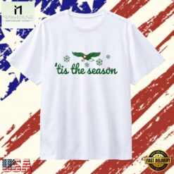 Philadelphia Eagles ‘Tis the Season Christmas Football T Shirt, Stylish 2D Graphic Shirt Philadelphia Eagles Tis The Season Christmas Football T Shirt