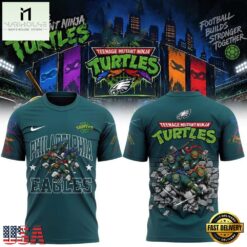 Philadelphia Eagles x Teenage Mutant Ninja Turtles 2026 Graphic T Shirt, Popular 3D Music Tee Philadelphia Eagles X Teenage Mutant Ninja Turtles 2026 Graphic T Shirt