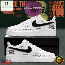 Pierce the Veil I Can’t Hear You World Tour 2026 White Air Force 1 Shoes, Music Artist AF1 Shoes Pierce The Veil I Can T Hear You World Tour 2026 White Air Force 1 Shoes