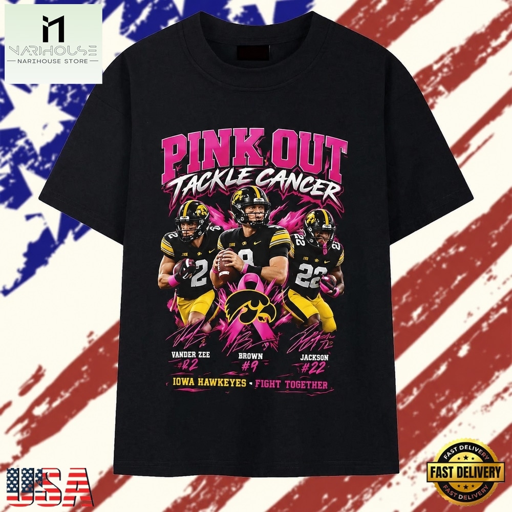 Pink Out Tackle Cancer Iowa Hawkeyes Fight Together T Shirt, Stylish 2D Graphic Shirt Pink Out Tackle Cancer Iowa Hawkeyes Fight Together T Shirt, Stylish 2D Graphic Shirt