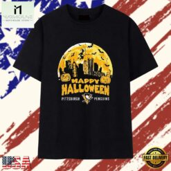 Pittsburgh Penguins Happy Halloween City Skyline T Shirt, Stylish 2D Graphic Shirt Pittsburgh Penguins Happy Halloween City Skyline T Shirt