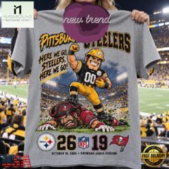 Pittsburgh Steelers 26 19 Win Over Tampa Bay Buccaneers Game Day 3D Shirt, Hot 3D Shirt Trend Pittsburgh Steelers 26 19 Win Over Tampa Bay Buccaneers Game Day 3D Shirt