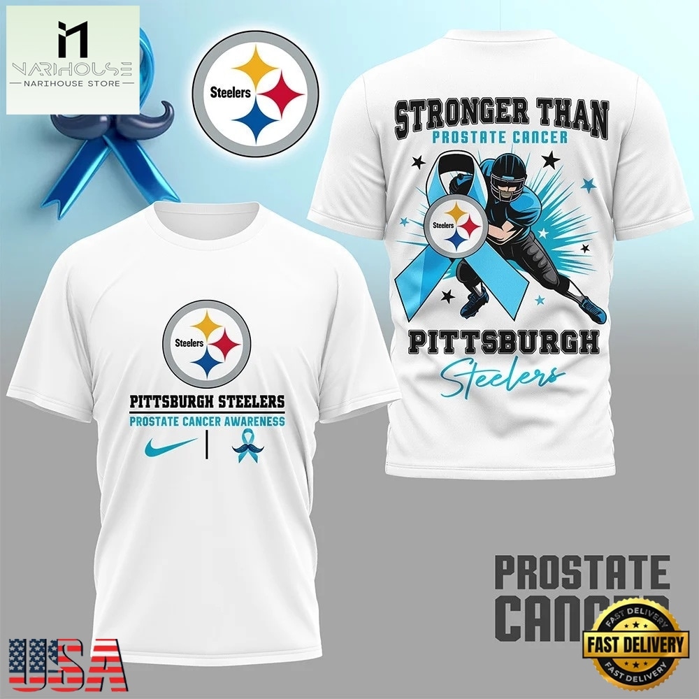Pittsburgh Steelers NFL Prostate Cancer Awareness Month 3D Shirt, NFL Sporty Shirt Pittsburgh Steelers NFL Prostate Cancer Awareness Month 3D Shirt, NFL Sporty Shirt