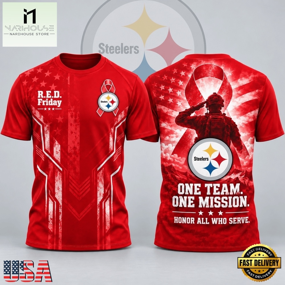 Pittsburgh Steelers NFL RED Friday One Team One Mission Patriotic Soldier Tribute T Shirt, NFL Sporty Shirt Pittsburgh Steelers NFL RED Friday One Team One Mission Patriotic Soldier Tribute T Shirt, NFL Sporty Shirt