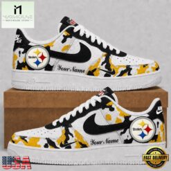 Pittsburgh Steelers NFL Team Camo Air Force 1 Shoes Sneakers, NFL Team AF1 Shoes Pittsburgh Steelers Nfl Team Camo Air Force 1 Shoes Sneakers