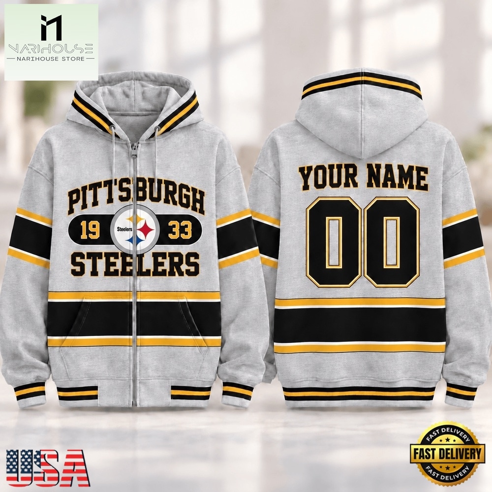 Pittsburgh Steelers NFL Varsity Stripe Zip Hoodie, NFL Sporty Shirt Pittsburgh Steelers NFL Varsity Stripe Zip Hoodie, NFL Sporty Shirt