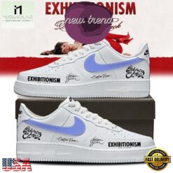Rebecca Black Exhibitionism on Tour 2026 White Air Force 1 Shoes Sneakers, Music Artist AF1 Shoes Rebecca Black Exhibitionism ON Tour 2026 White Air Force 1 Shoes Sneakers