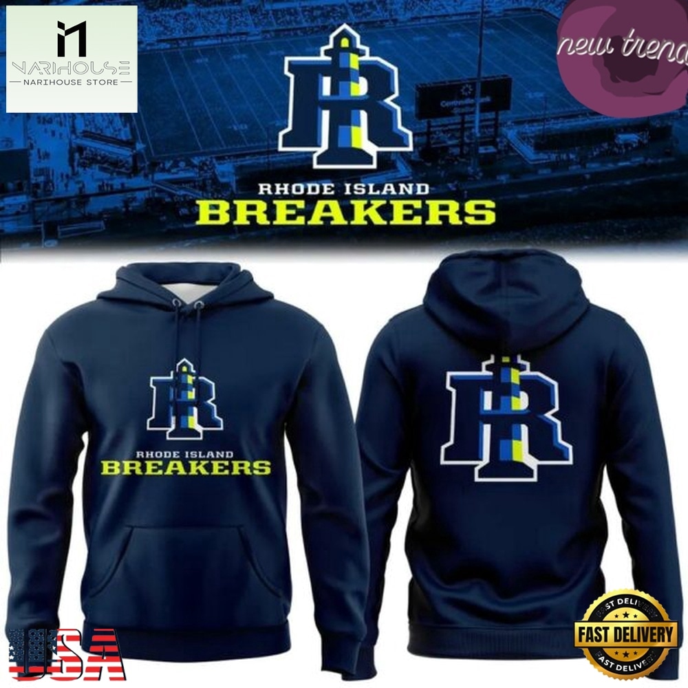 Rhode Island Breakers Primary Logo 2026 Black Hoodie, Hot 3D Shirt Trend Rhode Island Breakers Primary Logo 2026 Black Hoodie, Hot 3D Shirt Trend