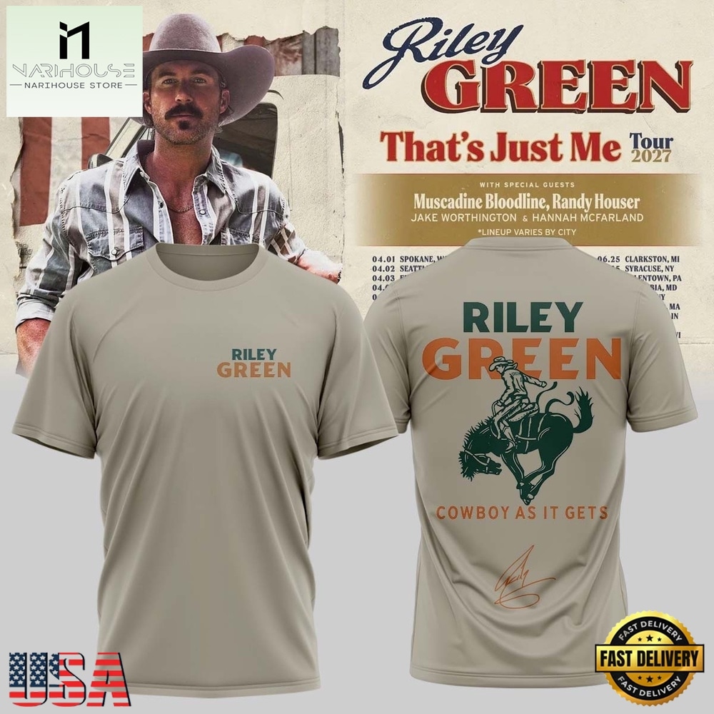 Riley Green That’s Just Me Tour 2027 Limited Edition T Shirt, Popular 3D Music Tee Riley Green That’s Just Me Tour 2027 Limited Edition T Shirt, Popular 3D Music Tee