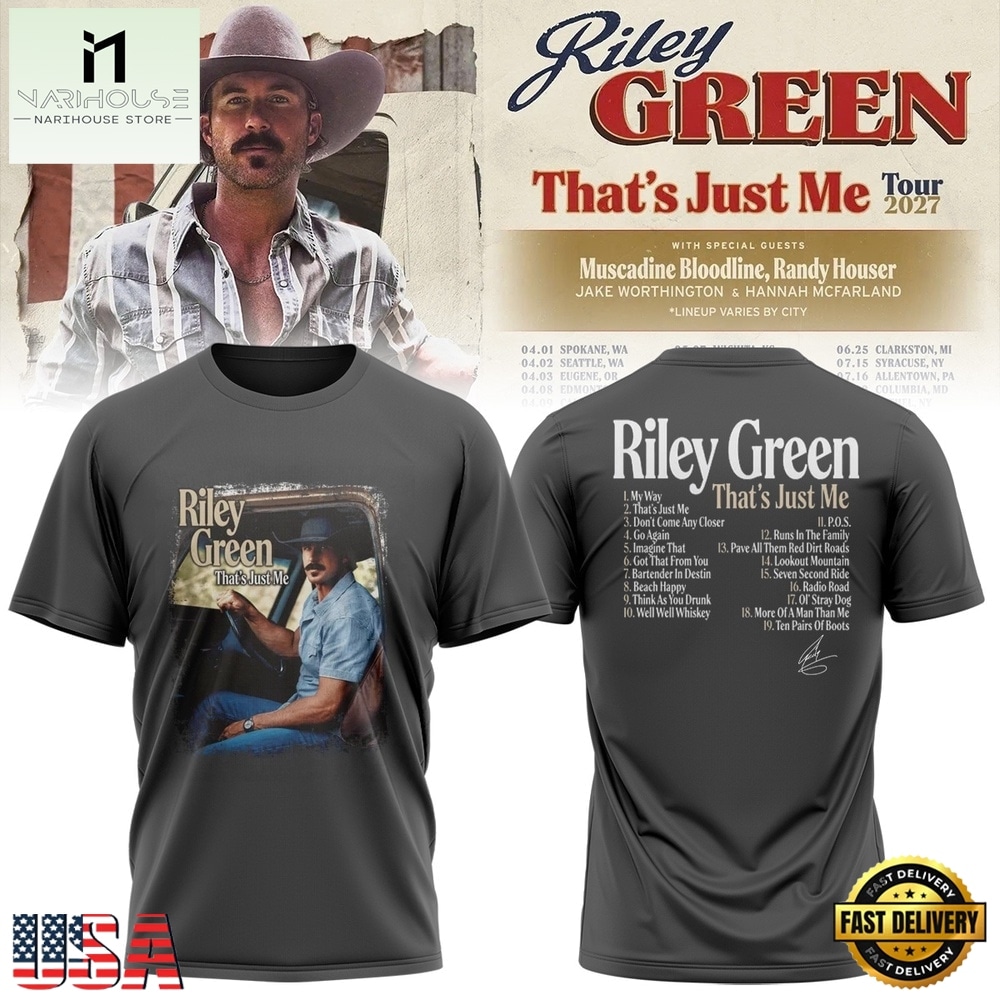 Riley Green That’s Just Me Tour 2027 Signature 3D Shirt, Popular 3D Music Tee Riley Green That’s Just Me Tour 2027 Signature 3D Shirt, Popular 3D Music Tee