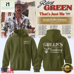 Riley Green That’s Just Me Tour 2027 Signed 3D Hoodie, Popular 3D Music Tee Riley Green That S Just ME Tour 2027 Signed 3D Hoodie