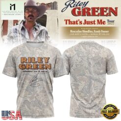 Riley Green That’s Just Me Tour 2027 Signed 3D Shirt, Popular 3D Music Tee Riley Green That S Just ME Tour 2027 Signed 3D Shirt