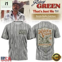 Riley Green That’s Just Me Tour 2027 Signed Special New T Shirt, Popular 3D Music Tee Riley Green That S Just ME Tour 2027 Signed Special New T Shirt