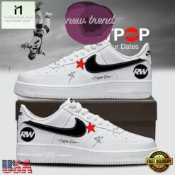 Robbie Williams BRITPOP World Tour 2026 White Air Force 1 Shoes Sneakers, Music Artist AF1 Shoes Robbie Williams Britpop World Tour 2026 White Air Force 1 Shoes Sneakers