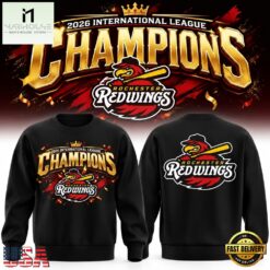 Rochester Red Wings International League Champions 2026 Black Sweatshirt, Hot 3D Shirt Trend Rochester Red Wings International League Champions 2026 Black Sweatshirt