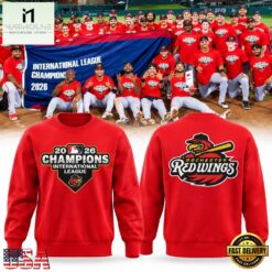 Rochester Red Wings International League Champions 2026 Red Sweatshirt, Hot 3D Shirt Trend Rochester Red Wings International League Champions 2026 Red Sweatshirt