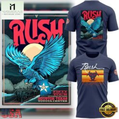 Rush Fifty Something Tour 2026 Houston, October 1, 2026 T Shirt, Popular 3D Music Tee Rush Fifty Something Tour 2026 Houston October 1 2026 T Shirt