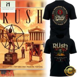 RUSH Fifty Something Tour 2026 Philadelphia T Shirt, Popular 3D Music Tee Rush Fifty Something Tour 2026 Philadelphia T Shirt
