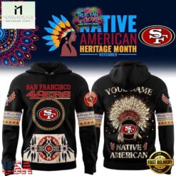 San Francisco 49ers Native American Heritage Month Custom Name Hoodie, Hot 3D Shirt Trend San Francisco 49ers Native American Heritage Month Custom Name Hoodie