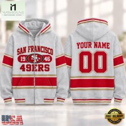 San Francisco 49ers NFL Varsity Stripe Zip Hoodie, NFL Sporty Shirt San Francisco 49ers Nfl Varsity Stripe Zip Hoodie