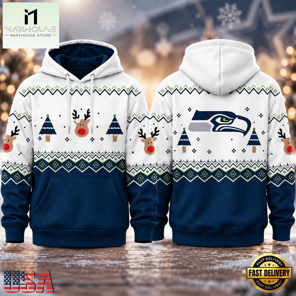Seattle Seahawks NFL Christmas Game Day Hoodie Shirt, NFL Sporty Shirt Seattle Seahawks NFL Christmas Game Day Hoodie Shirt, NFL Sporty Shirt