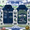 Seattle Seahawks NFL Gridiron Heritage Zip Hoodie, NFL Sporty Shirt Seattle Seahawks Nfl Gridiron Heritage Zip Hoodie