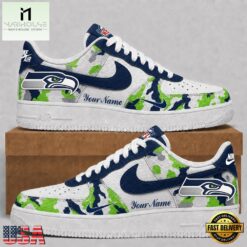 Seattle Seahawks NFL Team Camo Air Force 1 Shoes Sneakers, NFL Team AF1 Shoes Seattle Seahawks Nfl Team Camo Air Force 1 Shoes Sneakers
