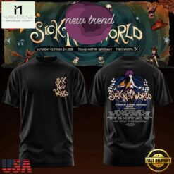 Sick New World Texas 2026 Graphic New Design 3D Shirt, Popular 3D Music Tee Sick New World Texas 2026 Graphic New Design 3D Shirt