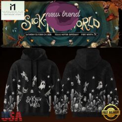 Sick New World Texas 2026 Limited Edition Hoodie, Popular 3D Music Tee Sick New World Texas 2026 Limited Edition Hoodie