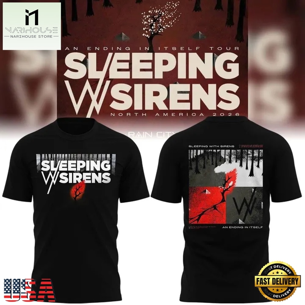 Sleeping With Sirens An Ending In Itself World Tour 2026 T Shirt, Popular 3D Music Tee Sleeping With Sirens An Ending In Itself World Tour 2026 T Shirt, Popular 3D Music Tee