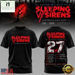 Sleeping With Sirens Australia Tour 3D Shirt, Popular 3D Music Tee Sleeping With Sirens Australia Tour 3D Shirt