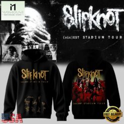 Slipknot sic est Stadium Tour 2027 Graphic Signature Hoodie, Popular 3D Music Tee Slipknot Sic Est Stadium Tour 2027 Graphic Signature Hoodie