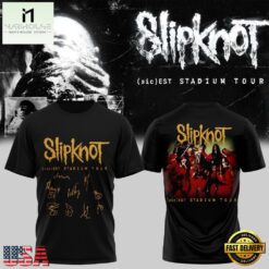 Slipknot sic est Stadium Tour 2027 Graphic Signature T Shirt, Popular 3D Music Tee Slipknot Sic Est Stadium Tour 2027 Graphic Signature T Shirt