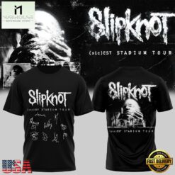 Slipknot sic est Stadium Tour 2027 Signature T Shirt, Popular 3D Music Tee Slipknot Sic Est Stadium Tour 2027 Signature T Shirt