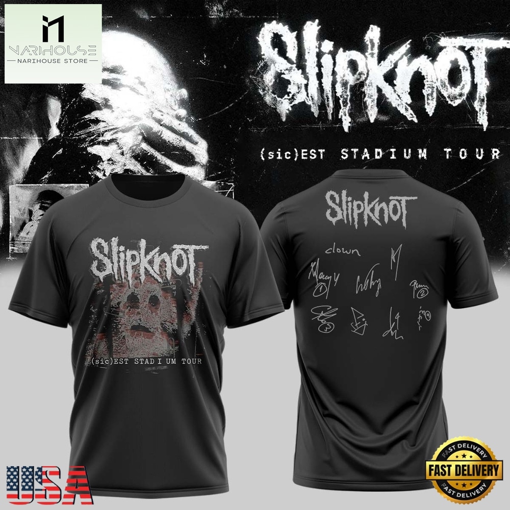 Slipknot sic est Stadium Tour 2027 T Shirt, Popular 3D Music Tee Slipknot sic est Stadium Tour 2027 T Shirt, Popular 3D Music Tee