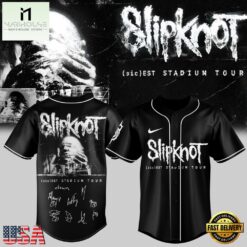 Slipknot sic est Stadium Tour Limited Edition Signature Baseball Jersey, Concert Baseball Jersey Slipknot Sic Est Stadium Tour Limited Edition Signature Baseball Jersey