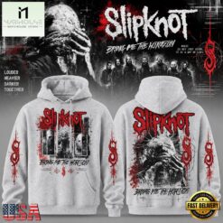 Slipknot Stadium Tour 2027 Born From Chaos Limited Edition Grey Hoodie, Popular 3D Music Tee Slipknot Stadium Tour 2027 Born From Chaos Limited Edition Grey Hoodie