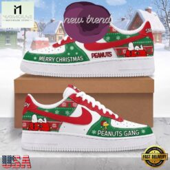 Snoopy Christmas Peanuts Gang Air Force 1 Shoes Sneakers, Music Artist AF1 Shoes Snoopy Christmas Peanuts Gang Air Force 1 Shoes Sneakers