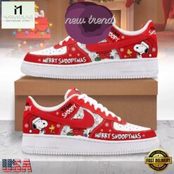 Snoopy Christmas Peanuts Gang Limited Edition Red Air Force 1 Shoes, Music Artist AF1 Shoes Snoopy Christmas Peanuts Gang Limited Edition Red Air Force 1 Shoes