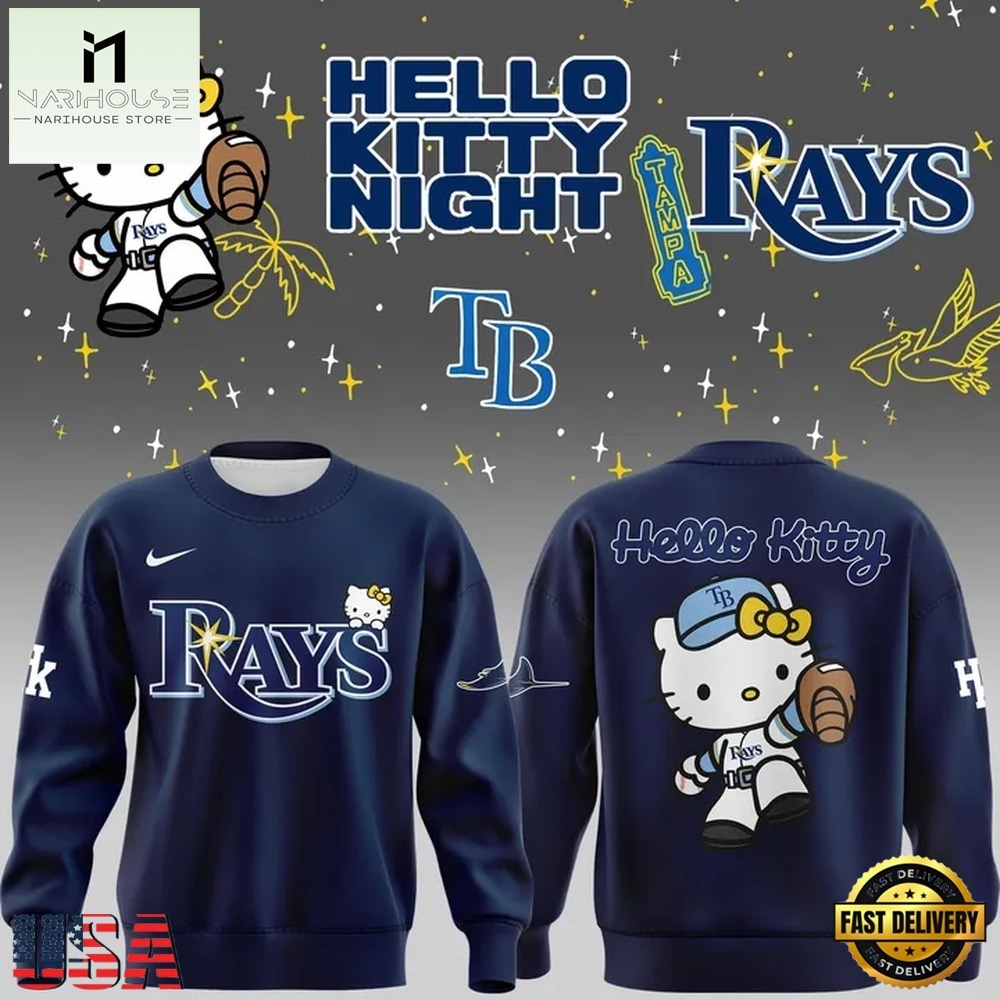 Special Edition Tampa Bay Rays x Hello Kitty Sweatshirt, Hot 3D Shirt Trend Special Edition Tampa Bay Rays x Hello Kitty Sweatshirt, Hot 3D Shirt Trend
