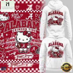 Speicla Edition Alabama Crimson Tide x Hello Kitty Hoodie, Hot 3D Shirt Trend Speicla Edition Alabama Crimson Tide X Hello Kitty Hoodie