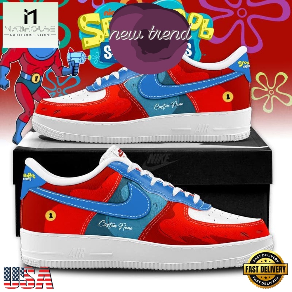 SpongeBob SquarePants 2026 Red Air Force 1 Shoes Sneaker, Music Artist AF1 Shoes SpongeBob SquarePants 2026 Red Air Force 1 Shoes Sneaker, Music Artist AF1 Shoes