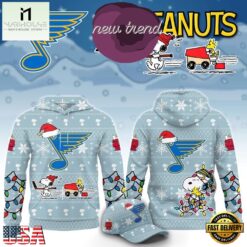 St. Louis Blues x Peanuts 2026 Christmas Limited Edition Hoodie, Hot 3D Shirt Trend ST Louis Blues X Peanuts 2026 Christmas Limited Edition Hoodie
