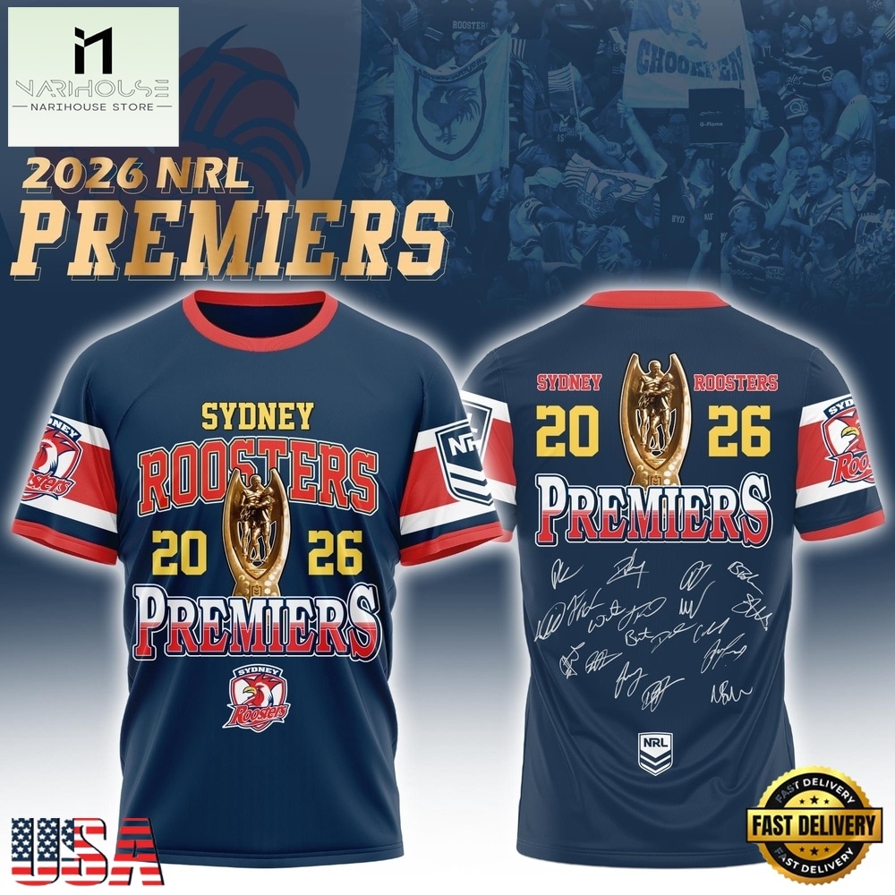 Sydney Roosters 2026 NRL Premiers Signature 3D Shirt, Hot 3D Shirt Trend Sydney Roosters 2026 NRL Premiers Signature 3D Shirt, Hot 3D Shirt Trend
