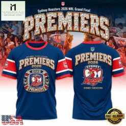 Sydney Roosters 2026 NRL Premiers T Shirt, Hot 3D Shirt Trend Sydney Roosters 2026 Nrl Premiers T Shirt
