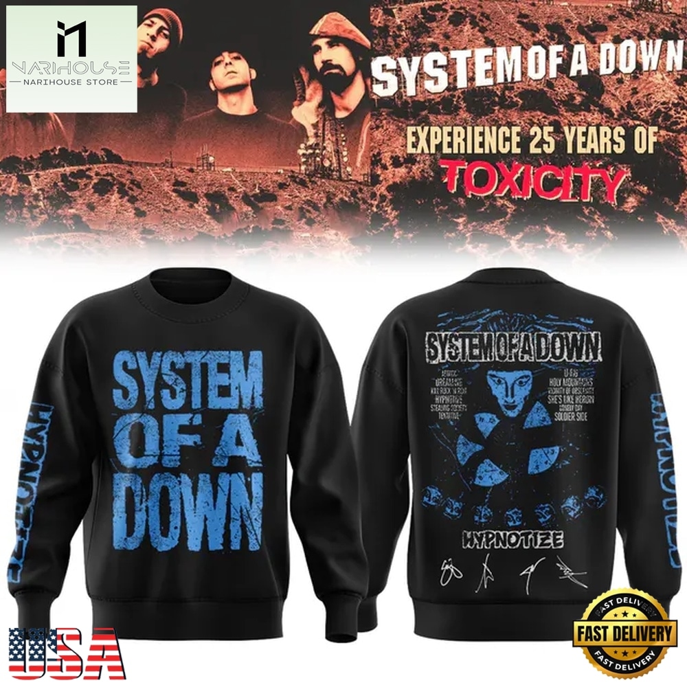 System of a Down Europe UK Stadium Tour 2026 Signed Sweatshirt, Popular 3D Music Tee System of a Down Europe UK Stadium Tour 2026 Signed Sweatshirt, Popular 3D Music Tee