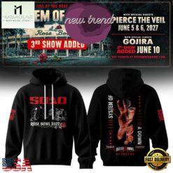 System Of A Down Live at the Rose Bowl 2027 Graphic Hoodie, Popular 3D Music Tee System OF A Down Live AT The Rose Bowl 2027 Graphic Hoodie