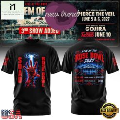 System Of A Down Live at the Rose Bowl 2027 Limited Edition T Shirt, Popular 3D Music Tee System OF A Down Live AT The Rose Bowl 2027 Limited Edition T Shirt